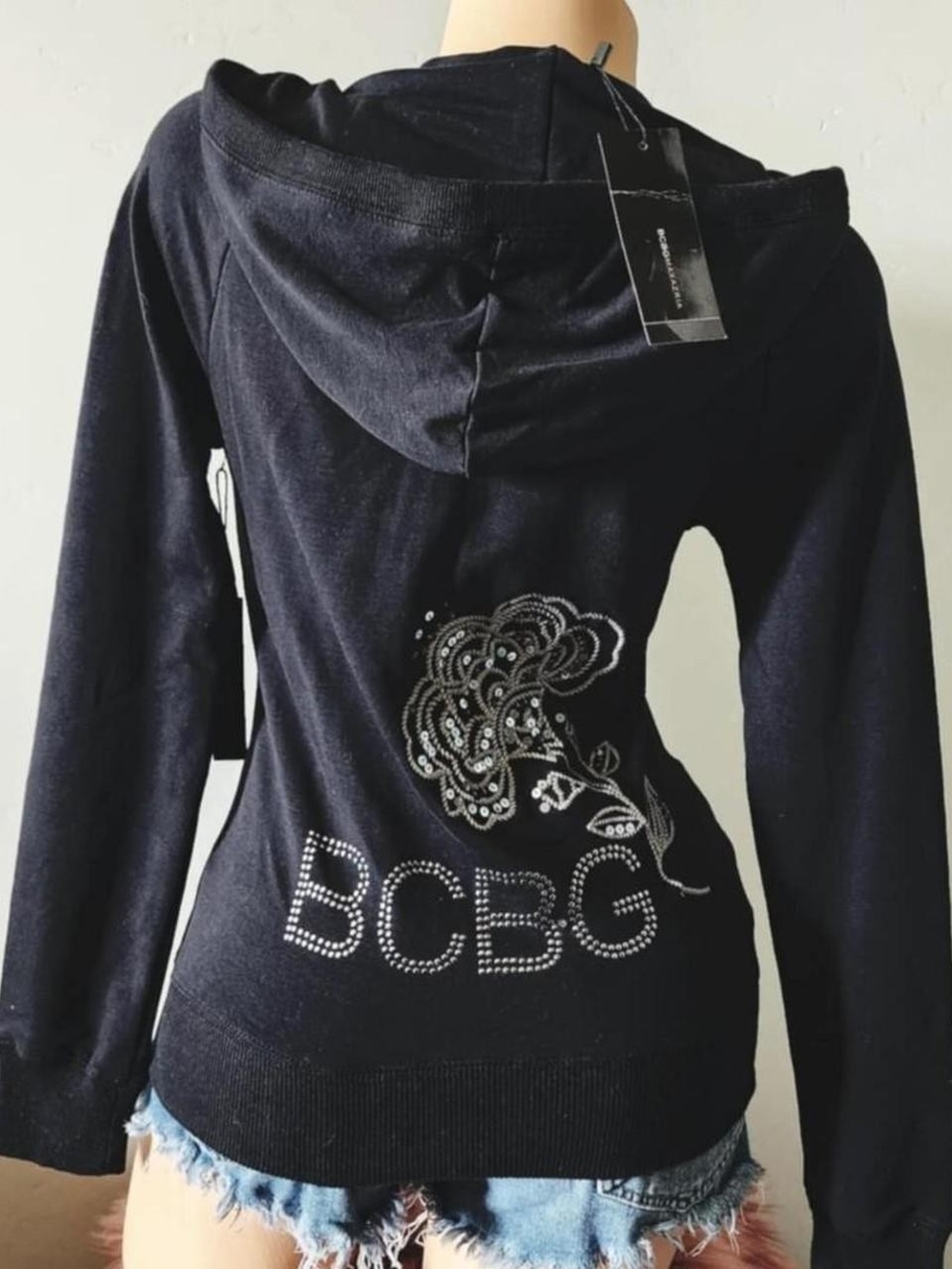 Y2k BCBG bedazzled sweater size large